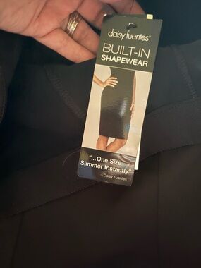 Daisy Fuentes Black Built-In Shapewear Skirt